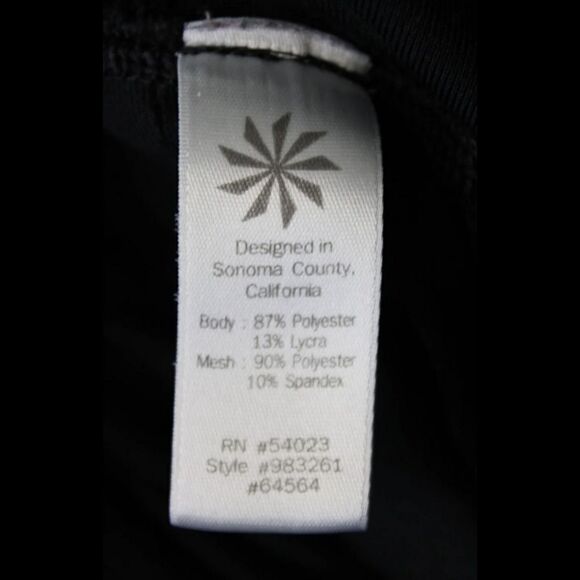 ATHLETA Womens Size X-Small Stride Capri Leggings Black Reflective Media Pocket - Picture 7 of 7